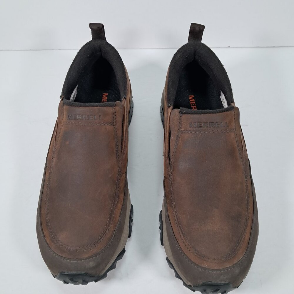 Merrell Coldpack Ice+ Moc Shoes Women 8.5 Brown Leather Slip On Sneakers J45524